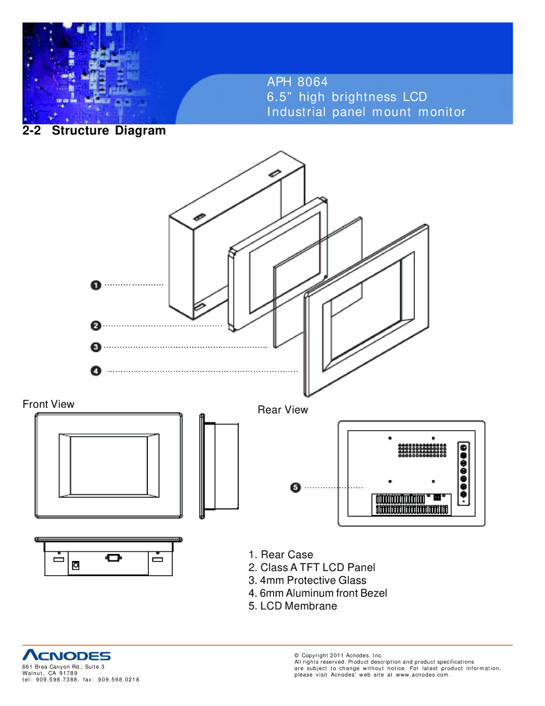 Acnodes APH 8064 user manual Structure Diagram 