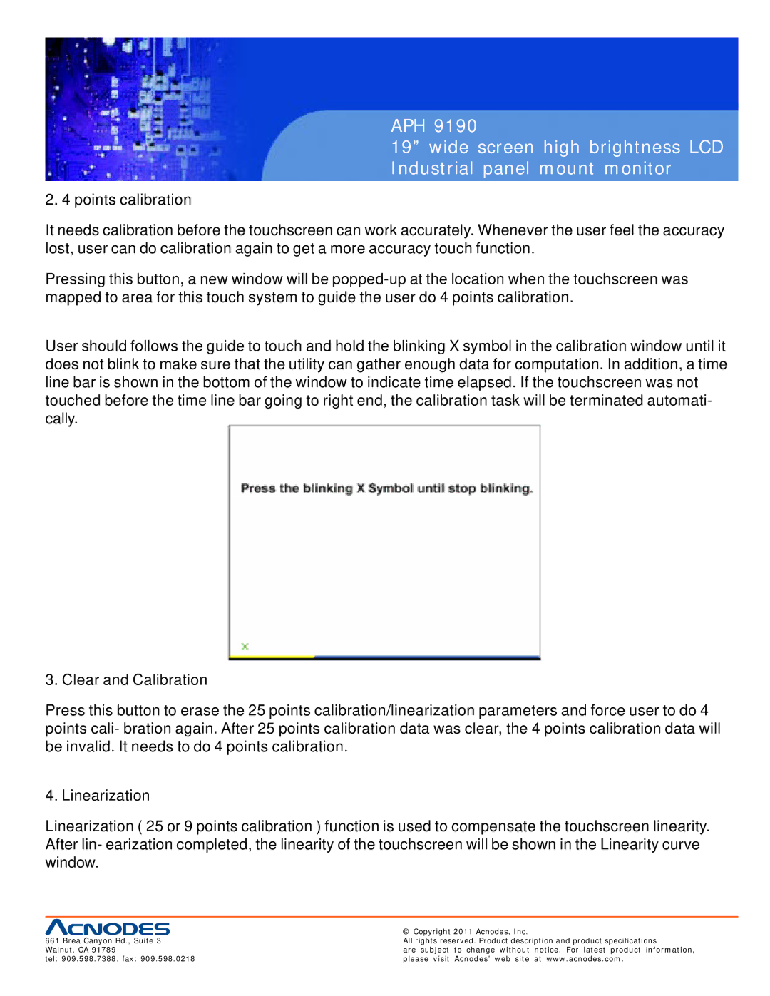 Acnodes APH 9190 user manual Copyright 2011 Acnodes, Inc 