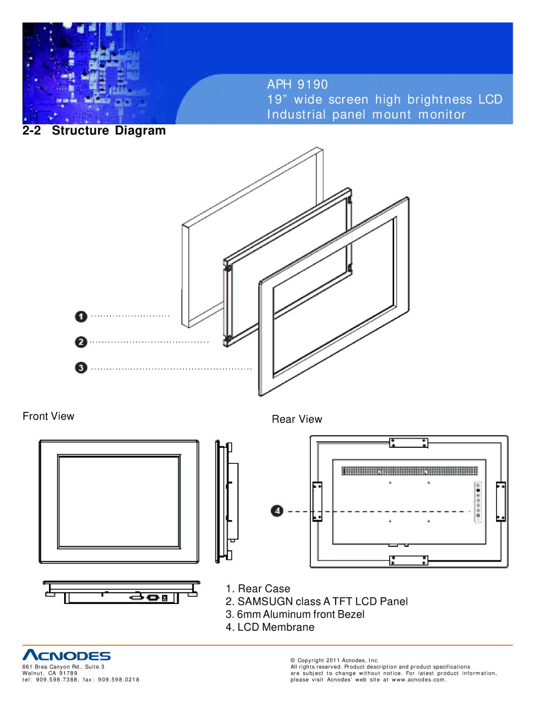 Acnodes APH 9190 user manual Structure Diagram 