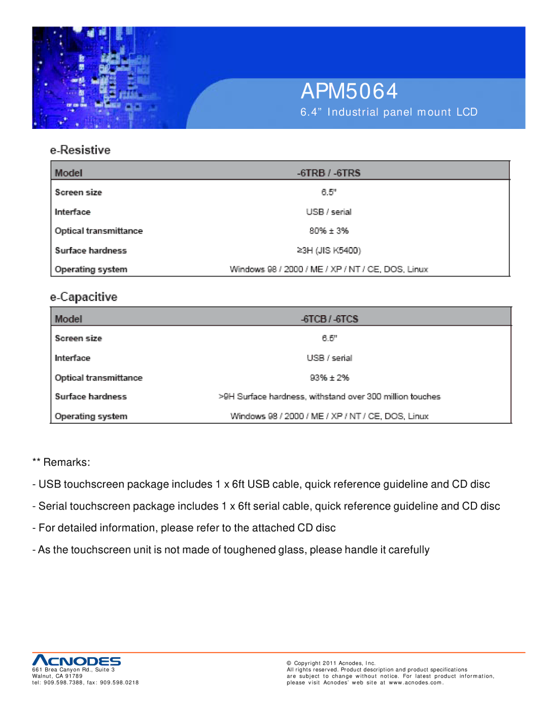 Acnodes APM5064 user manual 