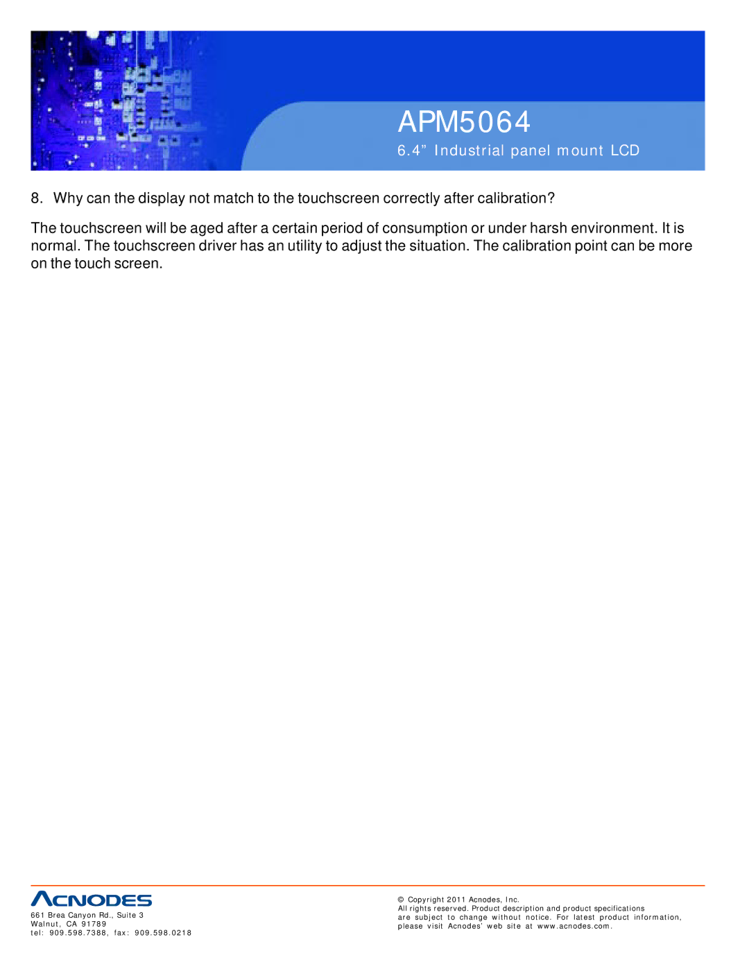 Acnodes APM5064 user manual 