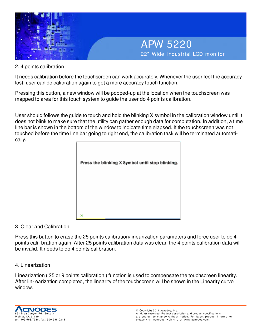 Acnodes APW 5220 user manual Apw 