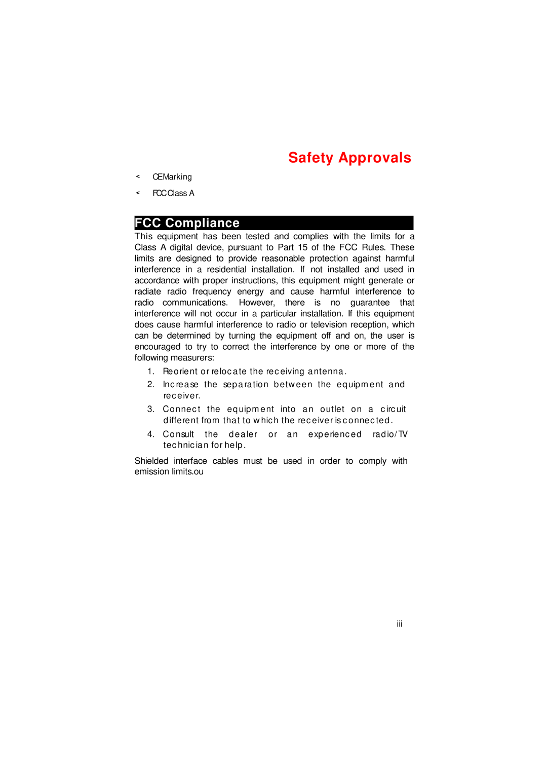 Acnodes FPC 8084 user manual Safety Approvals 