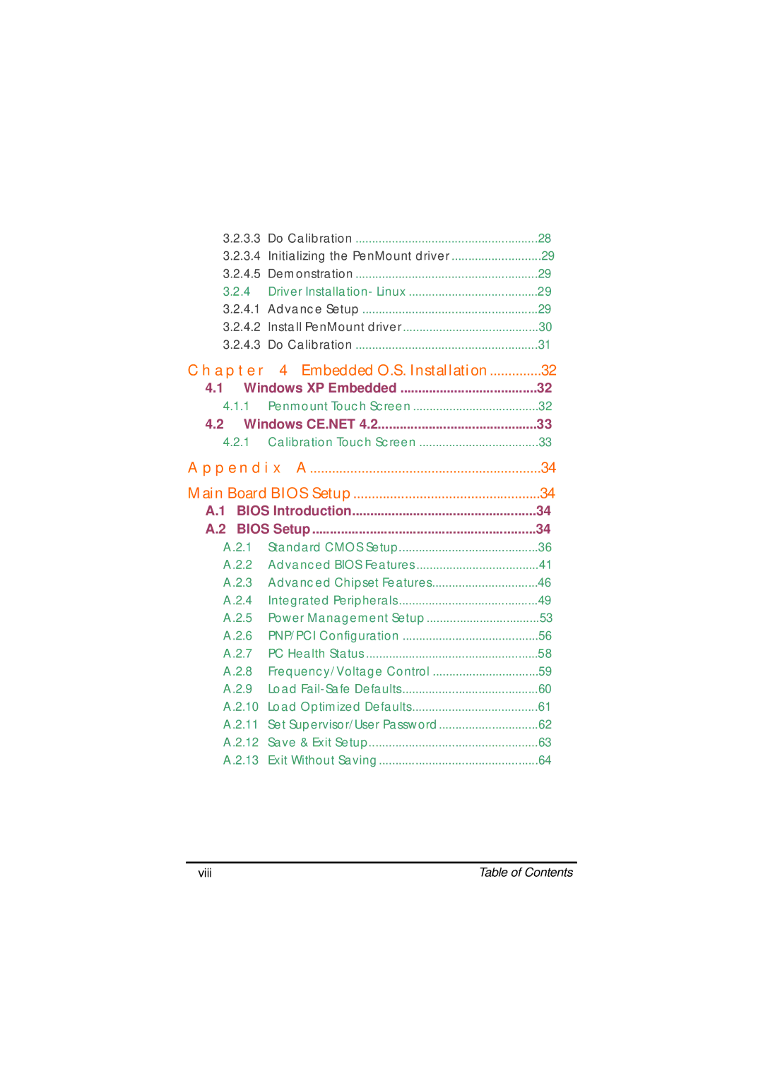 Acnodes FPC 8084 user manual A p t e r Embedded O.S. Installation 