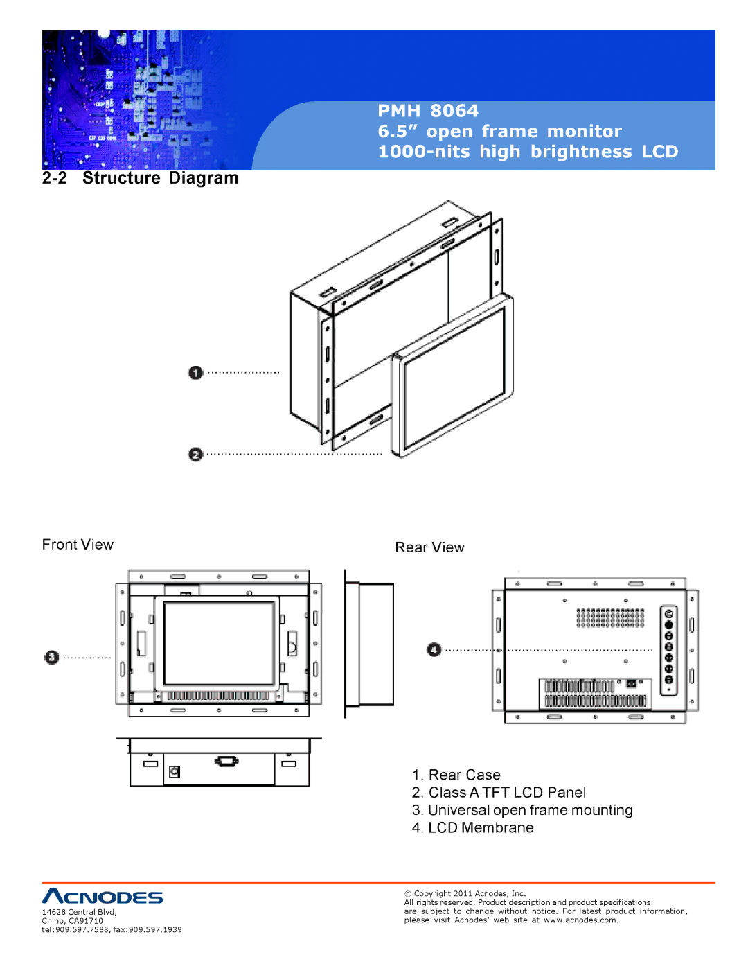 Acnodes PMH 8064 user manual Structure Diagram 