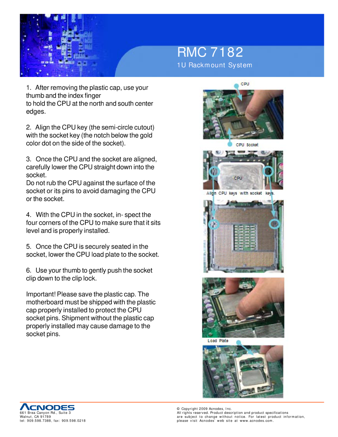 Acnodes RMC 7182 user manual Rmc 