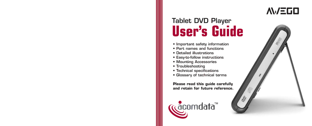 Acomdata.com PDVD7 technical specifications User’s Guide 