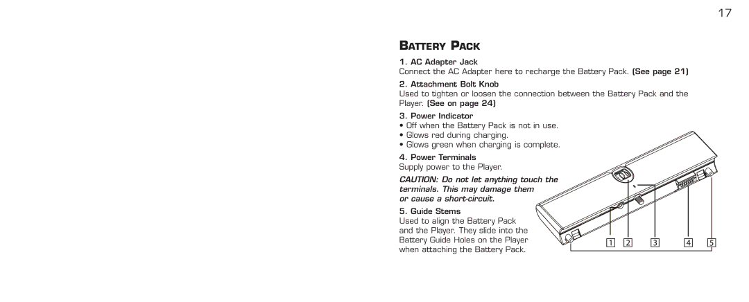 Acomdata.com PDVD7 technical specifications Battery Pack 