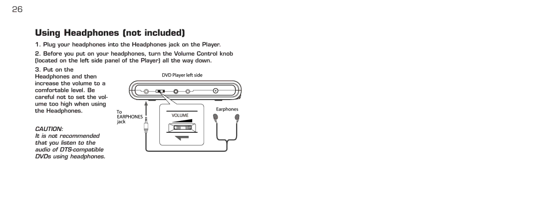 Acomdata.com PDVD7 technical specifications Using Headphones not included 