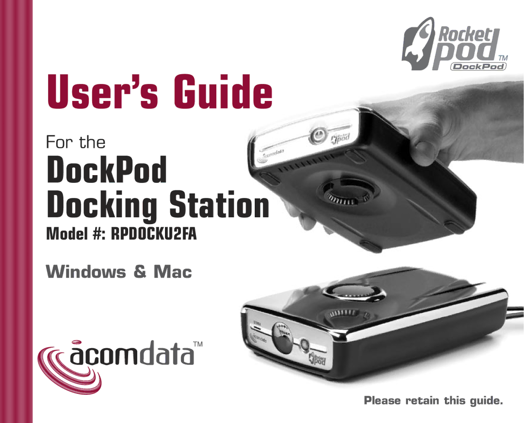 Acomdata.com RPDOCKU2FA manual User’s Guide 