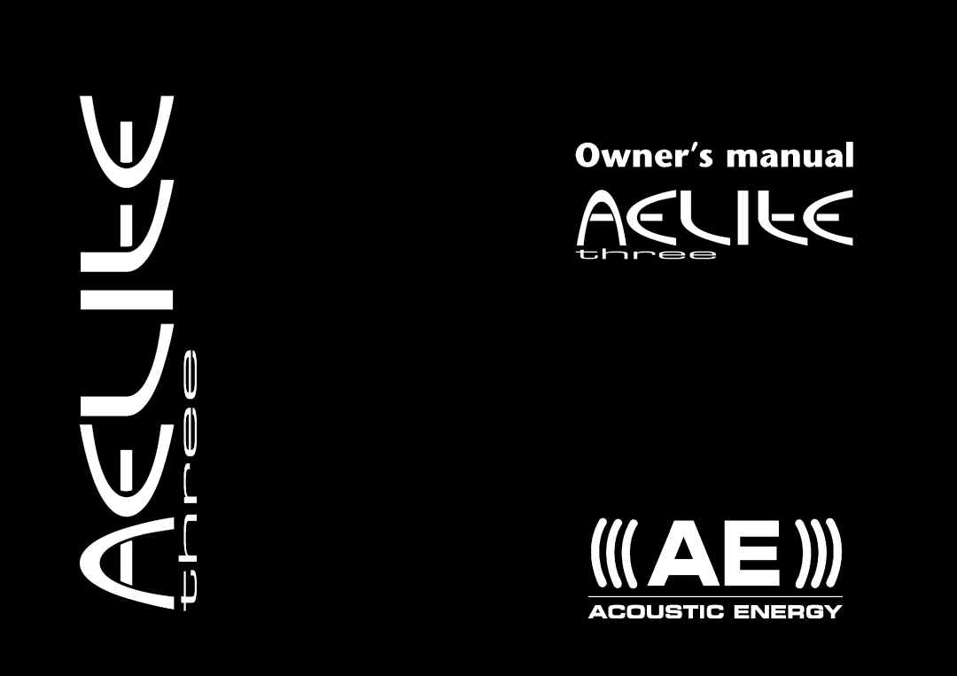Acoustic Energy AELITE Three manual 