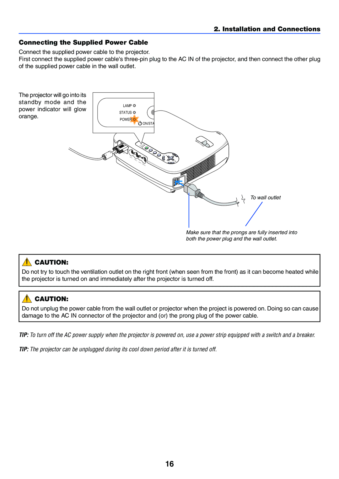 Acoustic Energy LT30, LT25, LT35 manual Lamp Status Power 