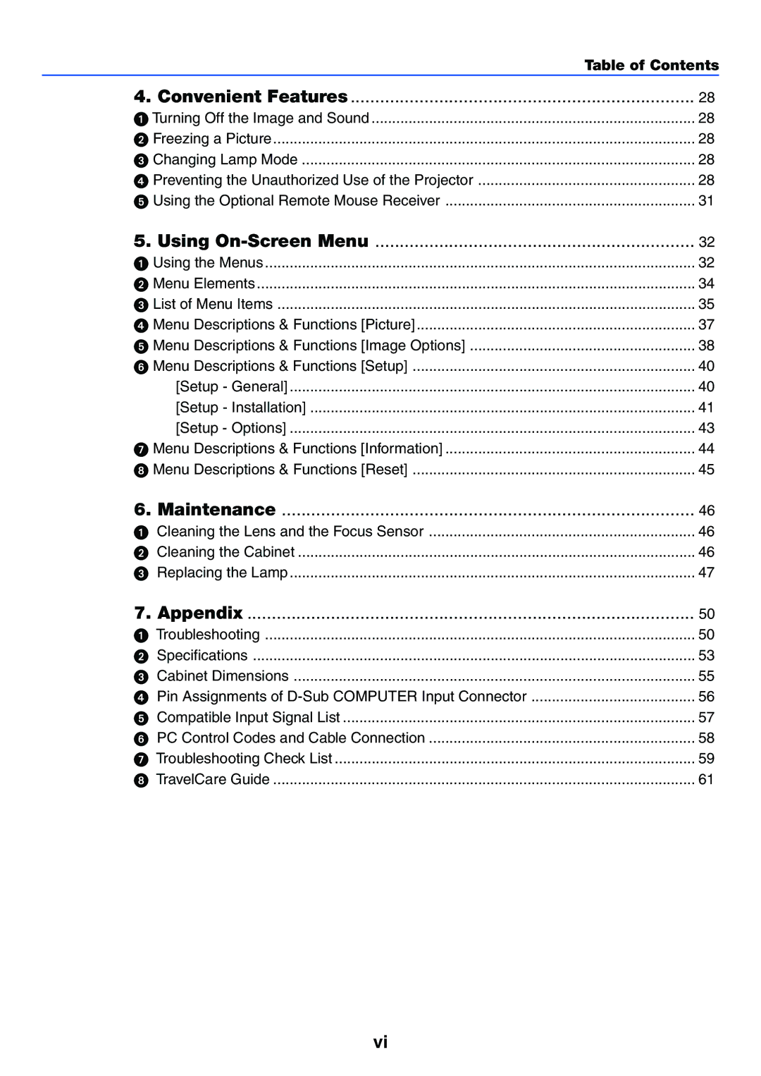 Acoustic Energy LT35, LT30, LT25 manual Table of Contents 