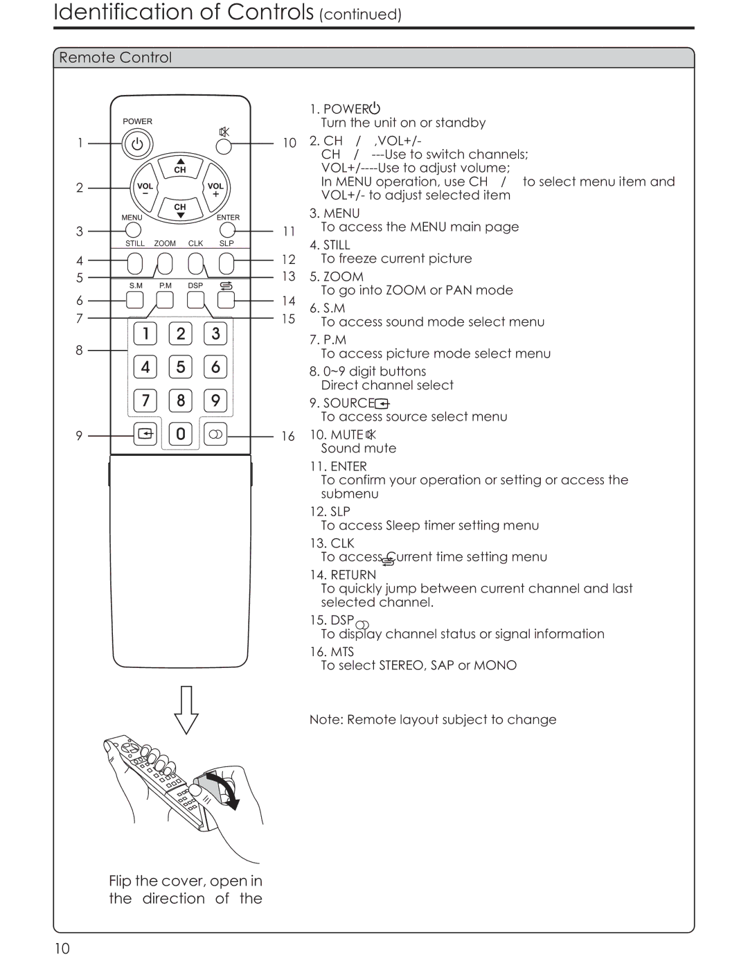 Acoustic Research AR4200 manual Remote Control, To access the Menu main, ~9 digit buttons, Direct channel select 