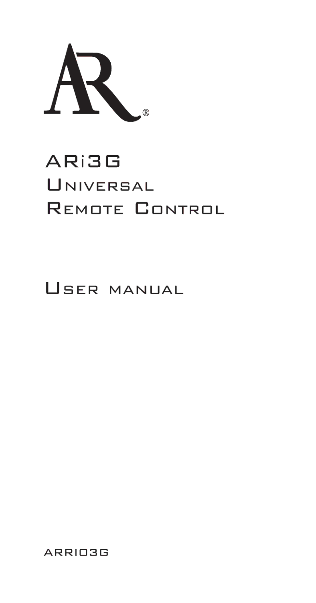 Acoustic Research ARi3G, ARRI03G manual 