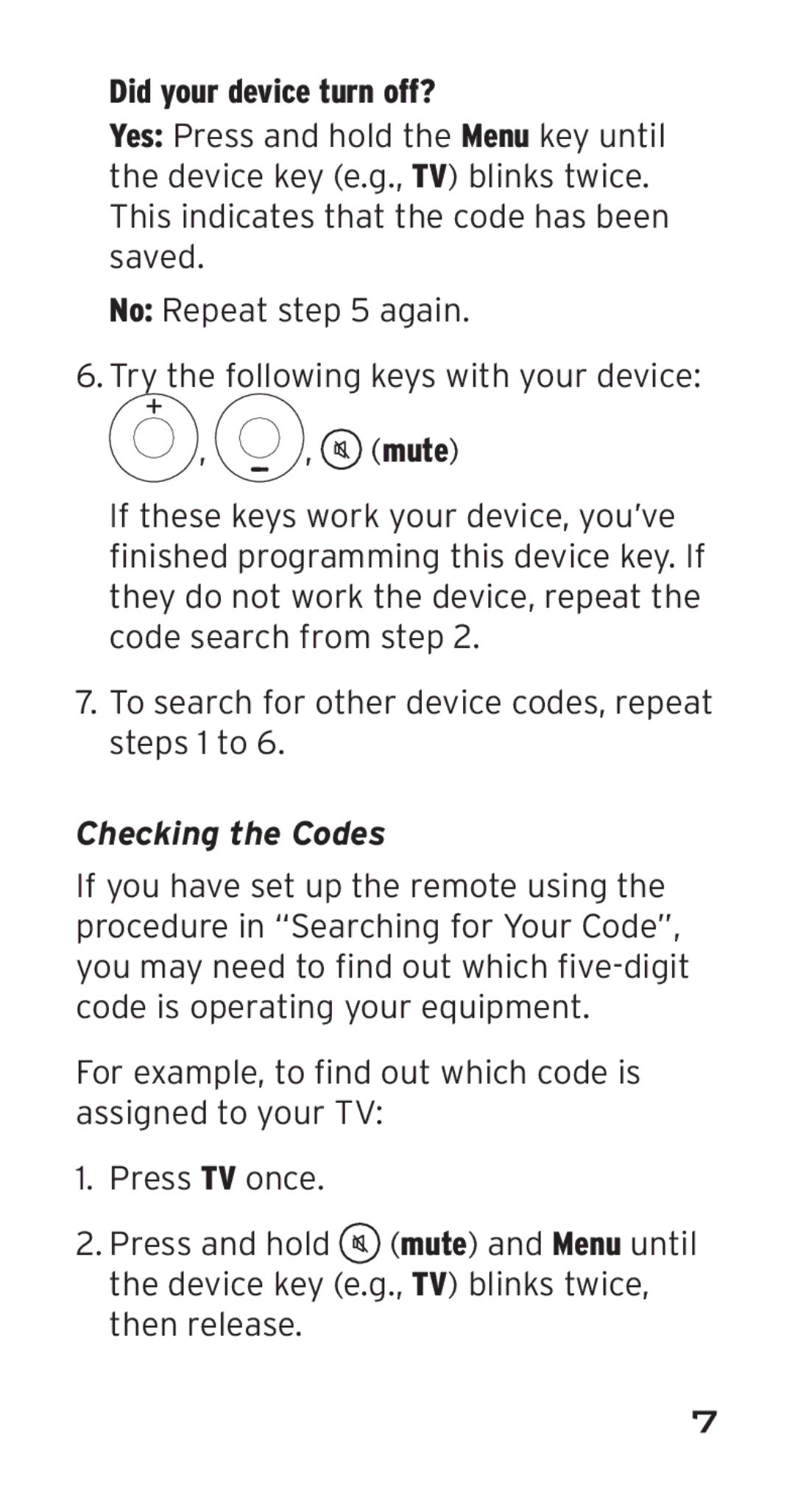 Acoustic Research ARi3G, ARRI03G manual Did your device turn off?, Checking the Codes 