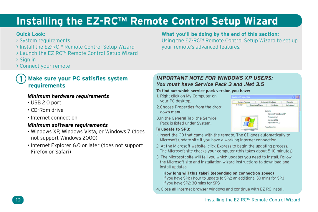 Acoustic Research ARRX15G setup guide Make sure your PC satisfies system requirements, Minimum hardware requirements 