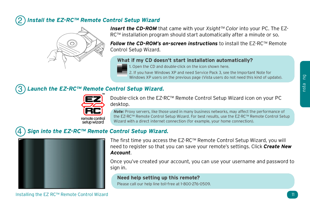 Acoustic Research ARRX15G Install the EZ-RC Remote Control Setup Wizard, Launch the EZ-RC Remote Control Setup Wizard 