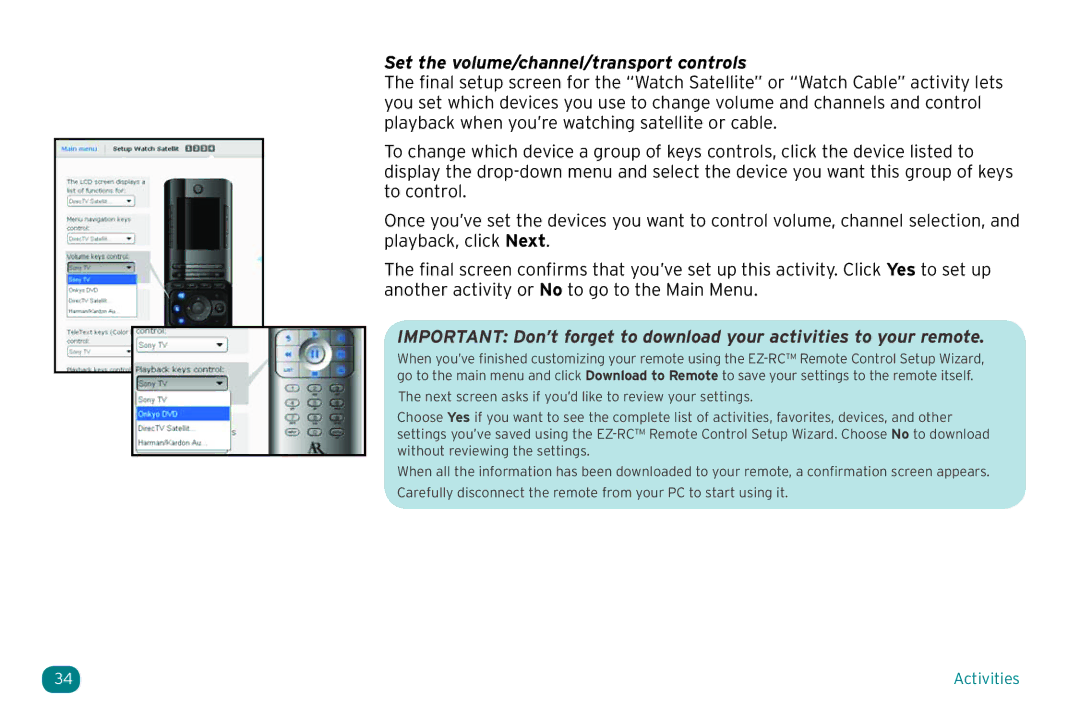 Acoustic Research ARRX15G setup guide Set the volume/channel/transport controls 