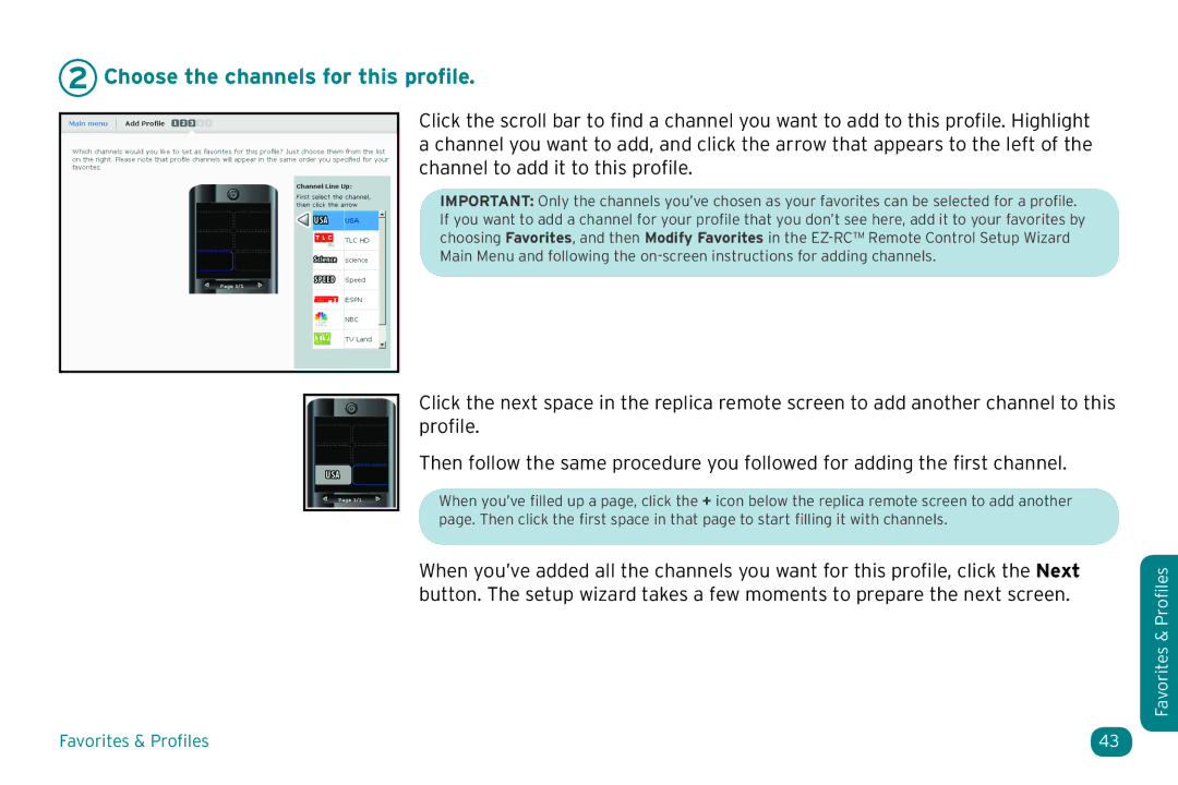 Acoustic Research ARRX18G setup guide Choose the channels for this profile 