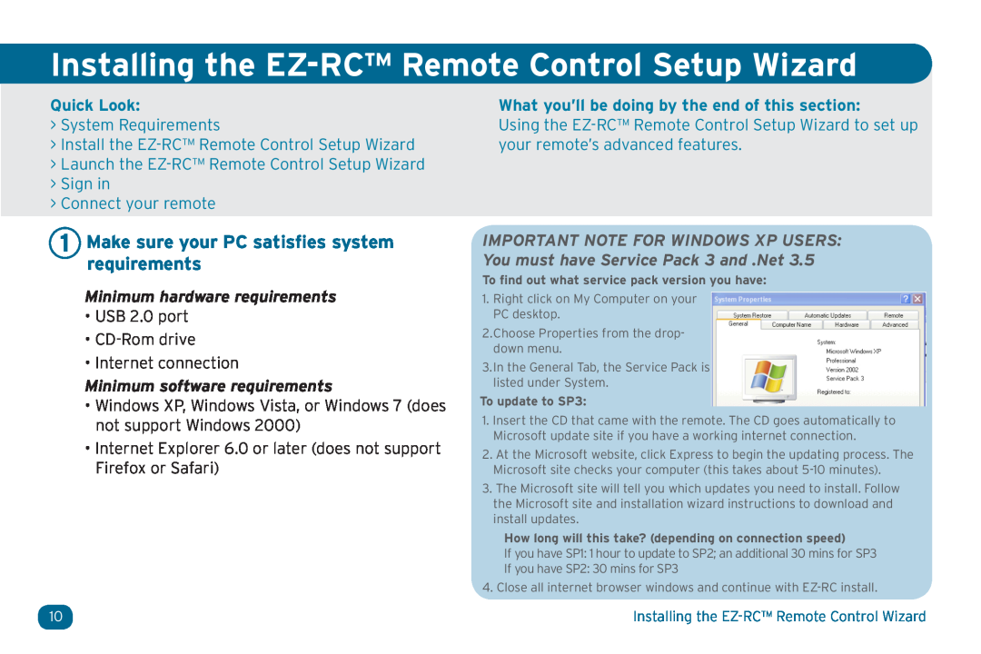 Acoustic Research ARRX18G setup guide Installing the EZ-RC Remote Control Setup Wizard, Connect your remote, Quick Look 