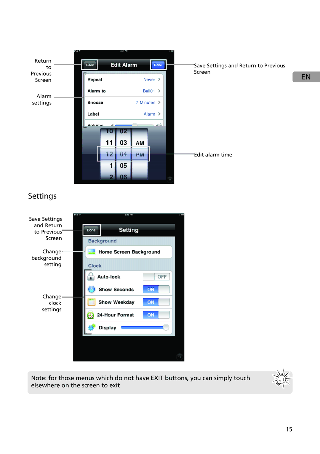 Acoustic Research ARS28I user manual Settings 