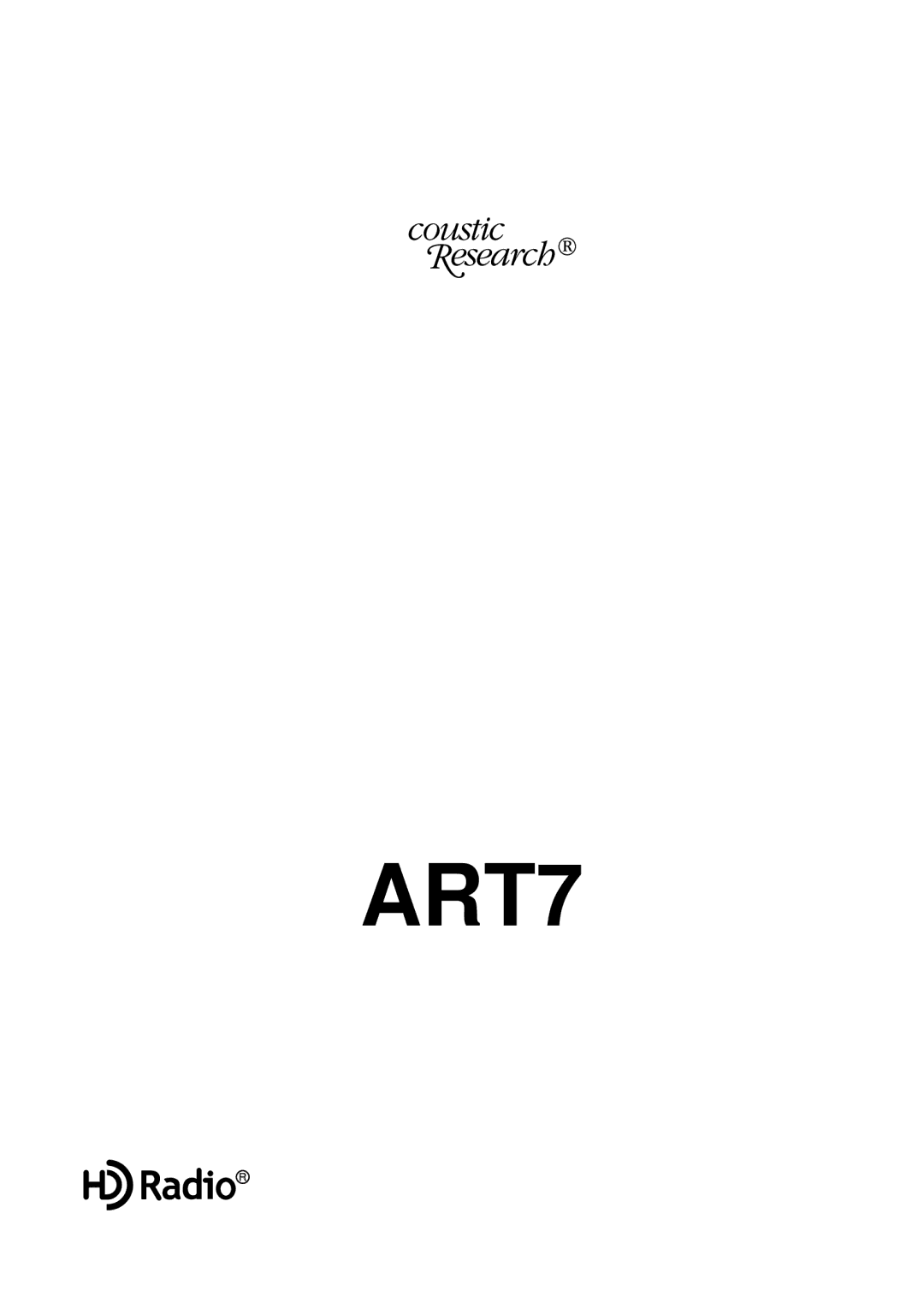 Acoustic Research ART7 user manual 