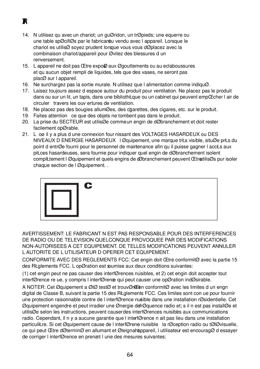 Acoustic Research ART7 user manual 