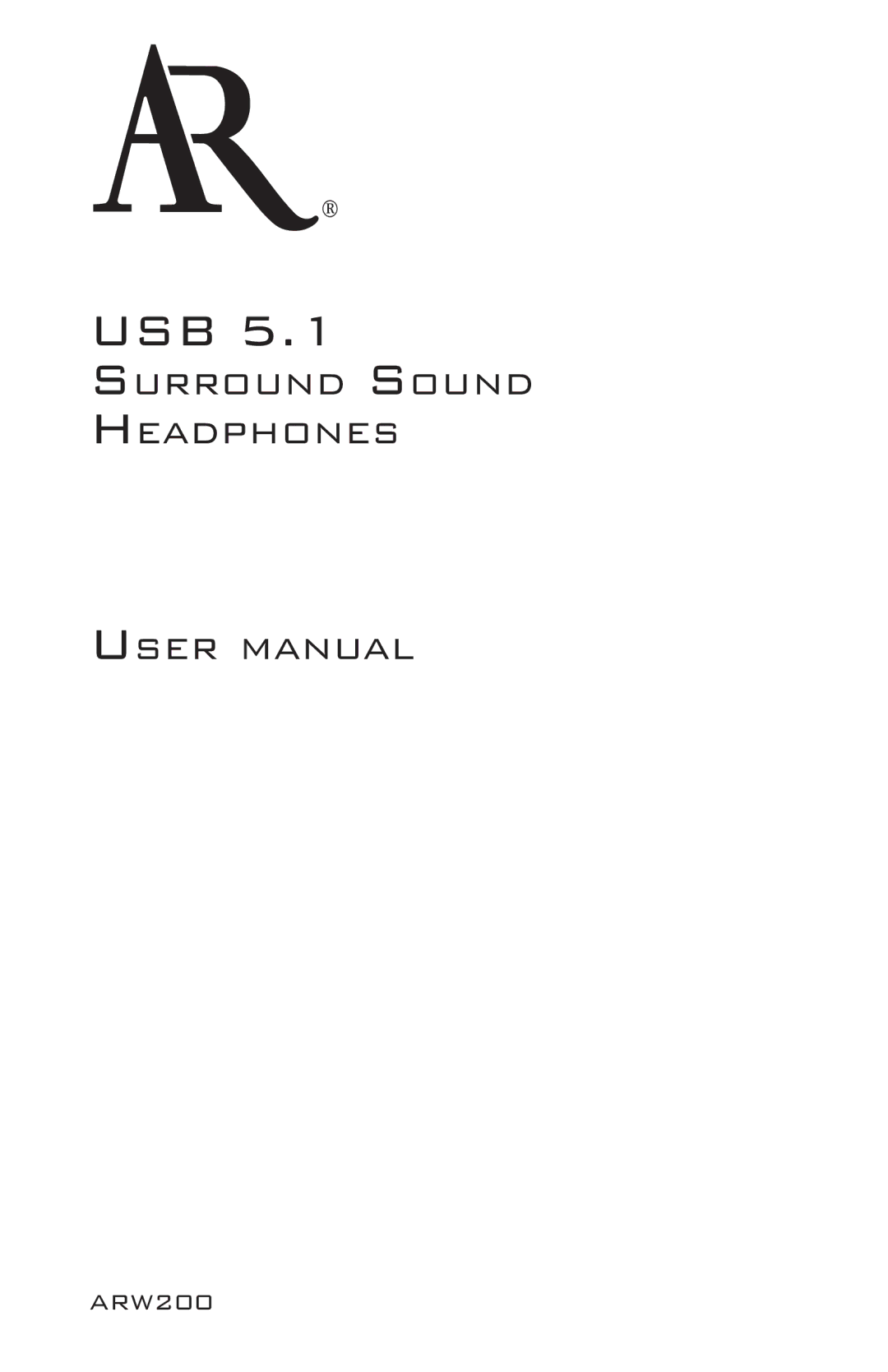 Acoustic Research ARW200 user manual Usb 