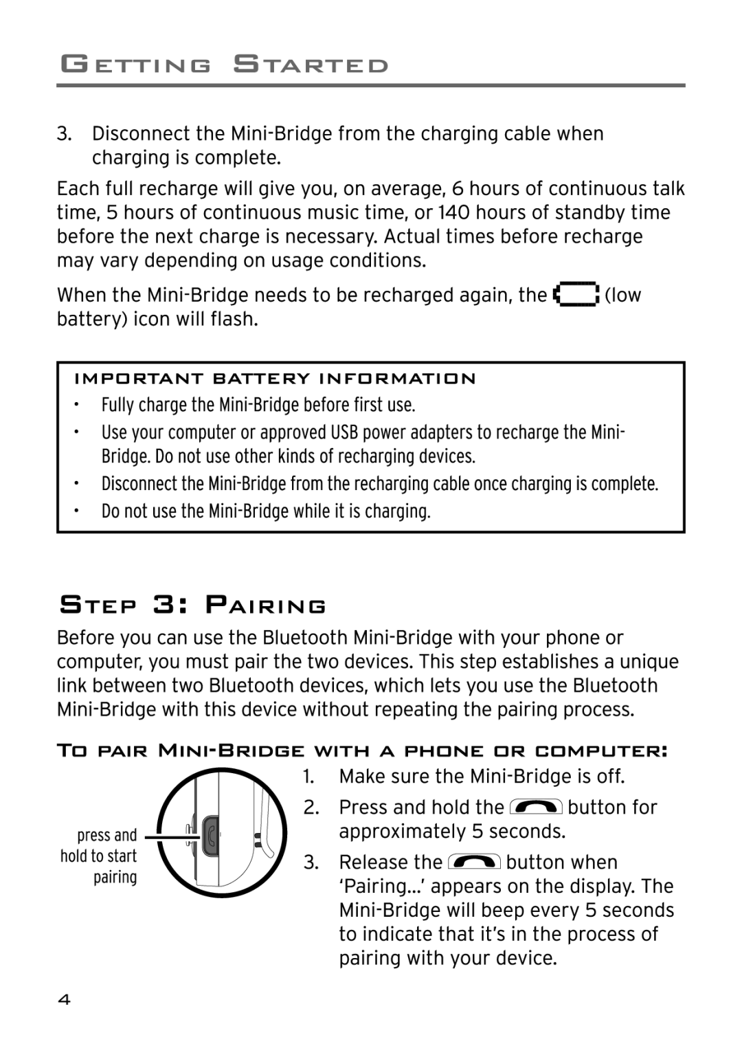 Acoustic Research ARWH1 user manual 