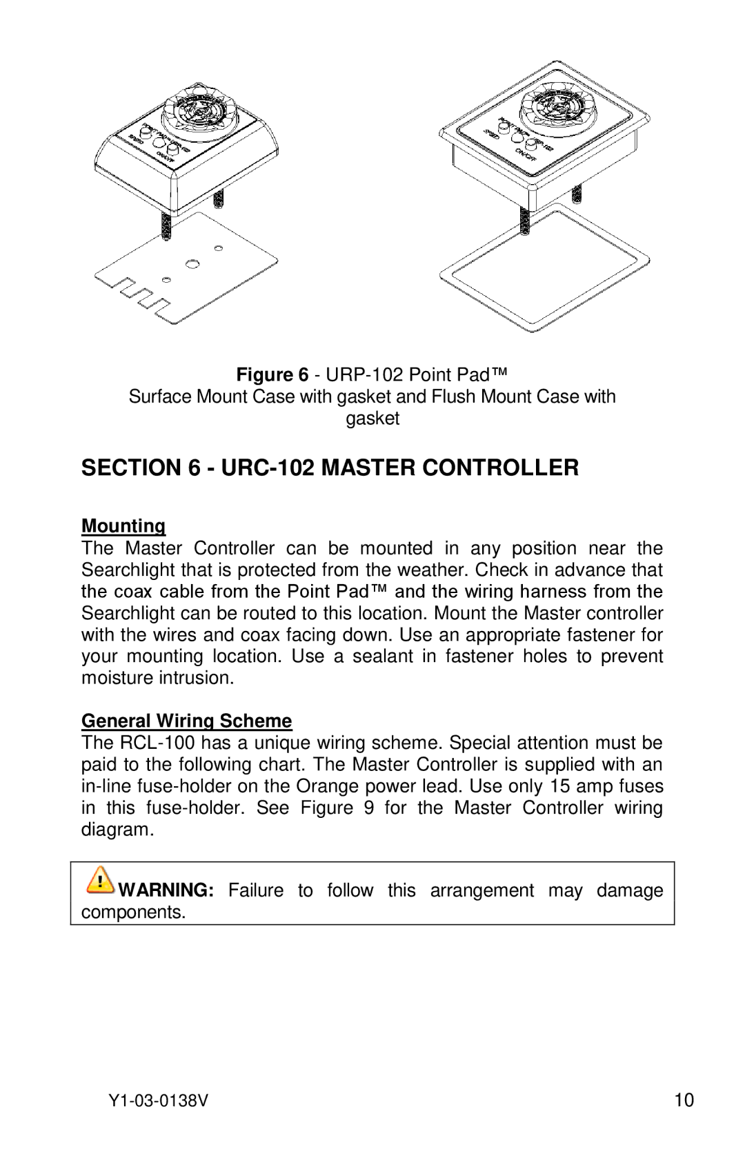 ACR Electronics 1930.3 manual URC-102 Master Controller, General Wiring Scheme 