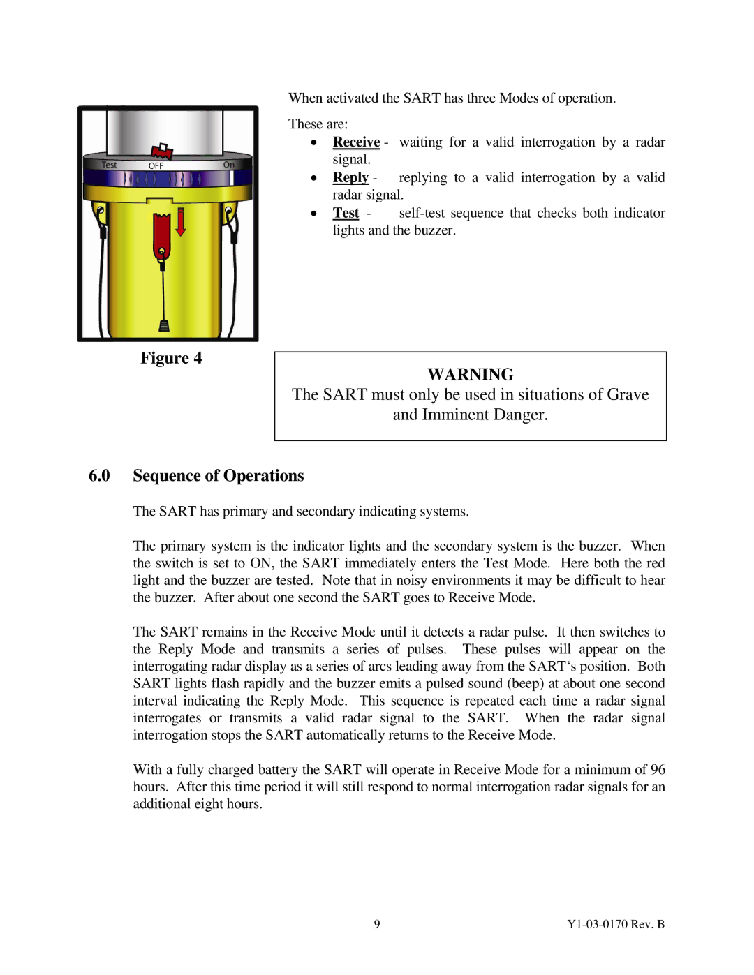 ACR Electronics 2714 manual Sequence of Operations 