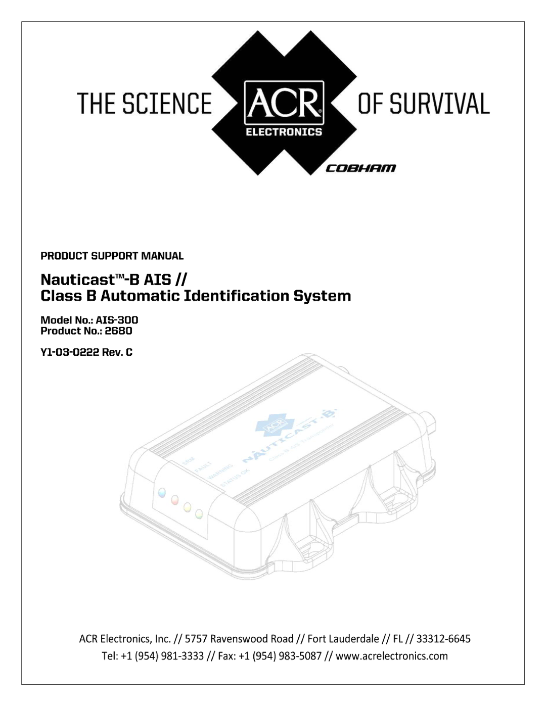 ACR Electronics Y1-03-0222, AIS-300 manual 