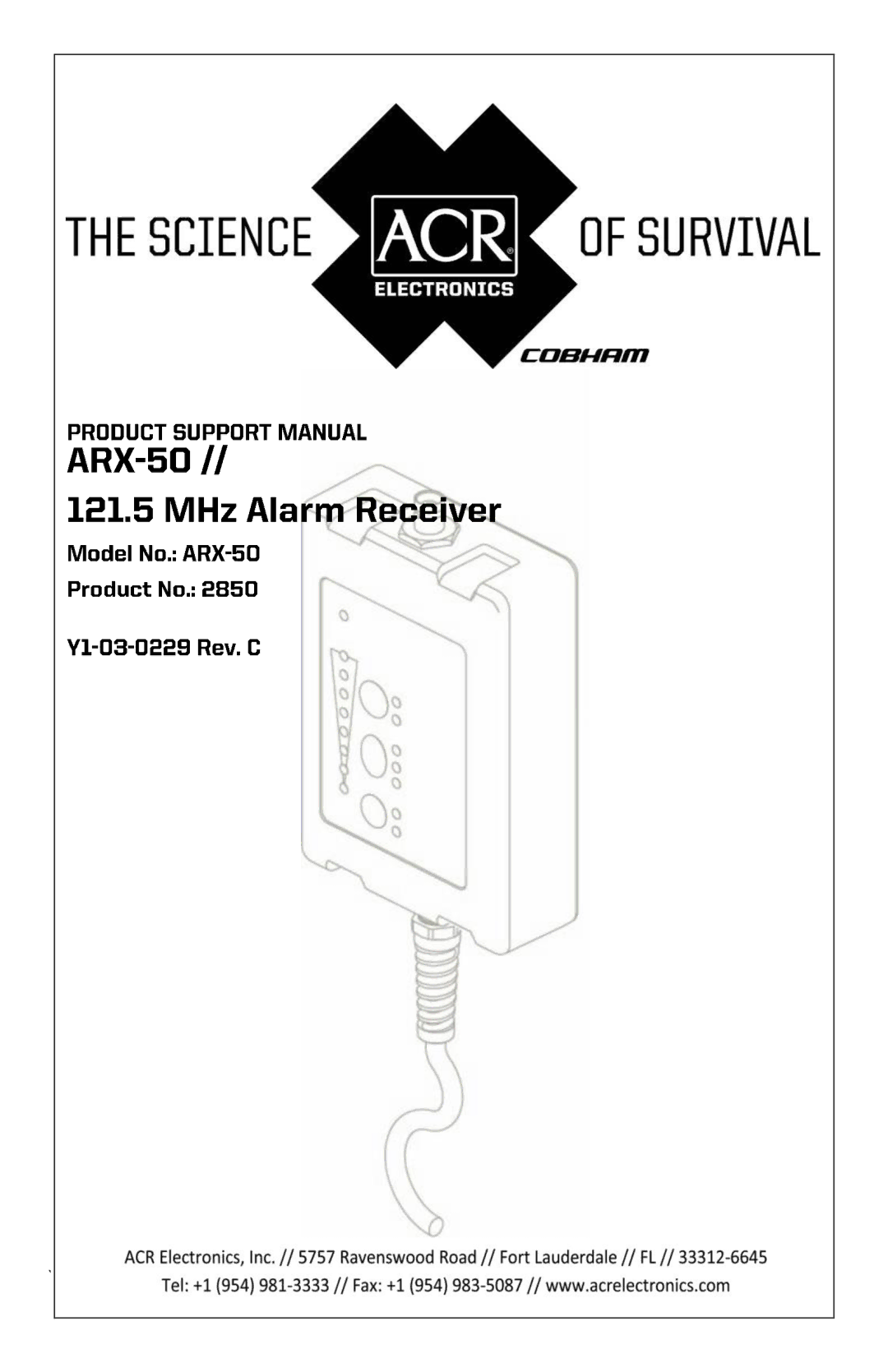 ACR Electronics Y1-03-0229C, ARX-50 manual 