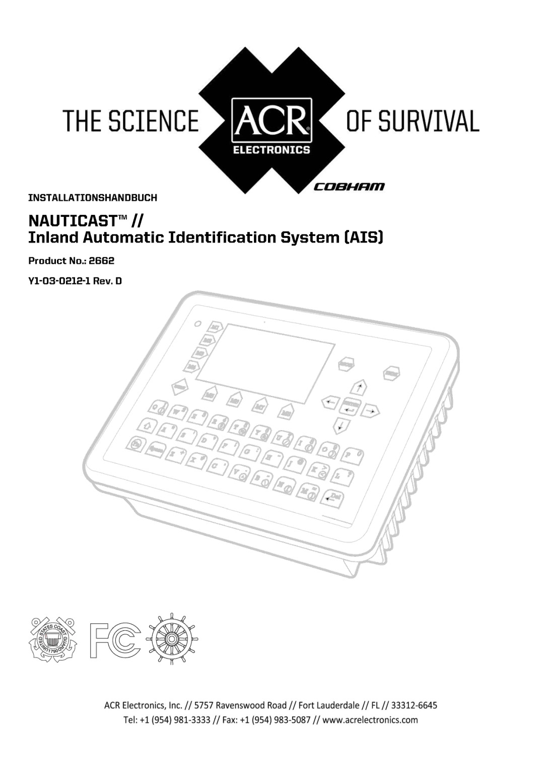 ACR Electronics Y1-03-0212-1 manual 