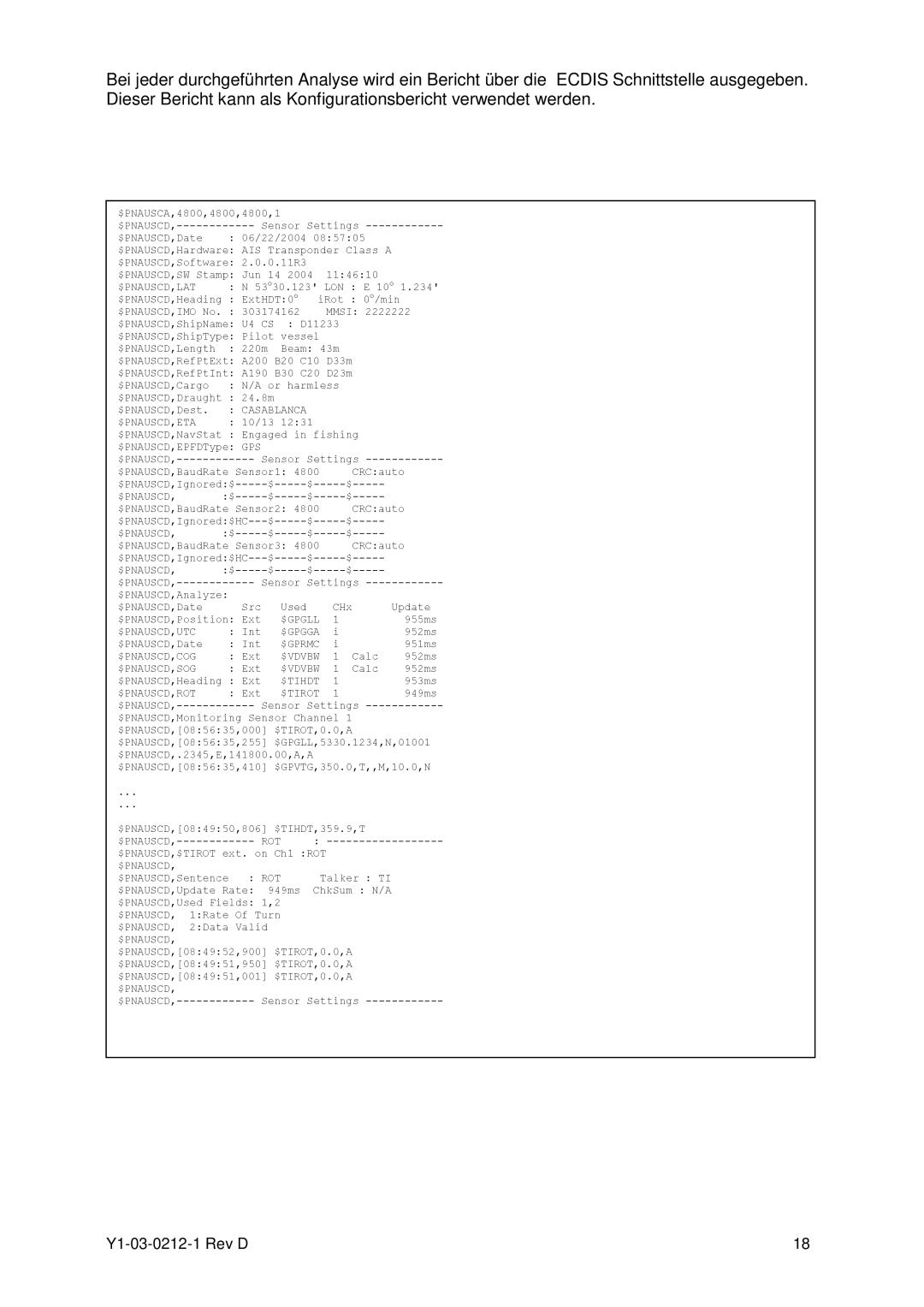 ACR Electronics Y1-03-0212-1 manual $Pnauscd 