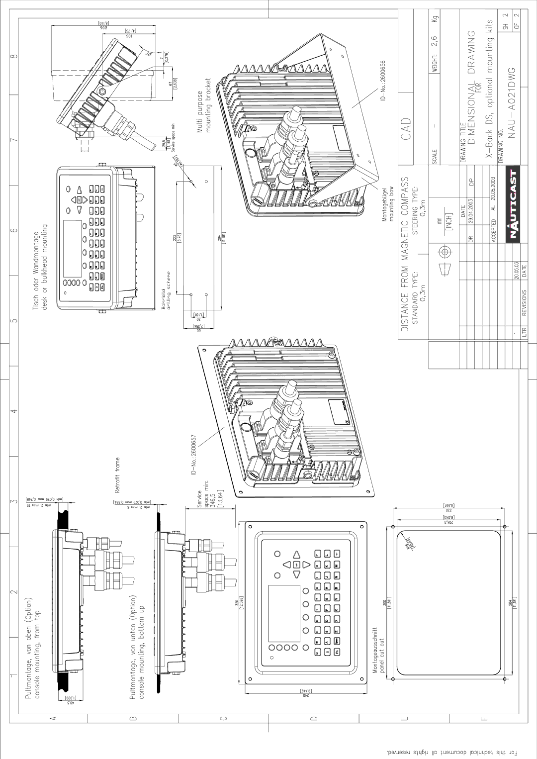 ACR Electronics Y1-03-0212-1 manual 