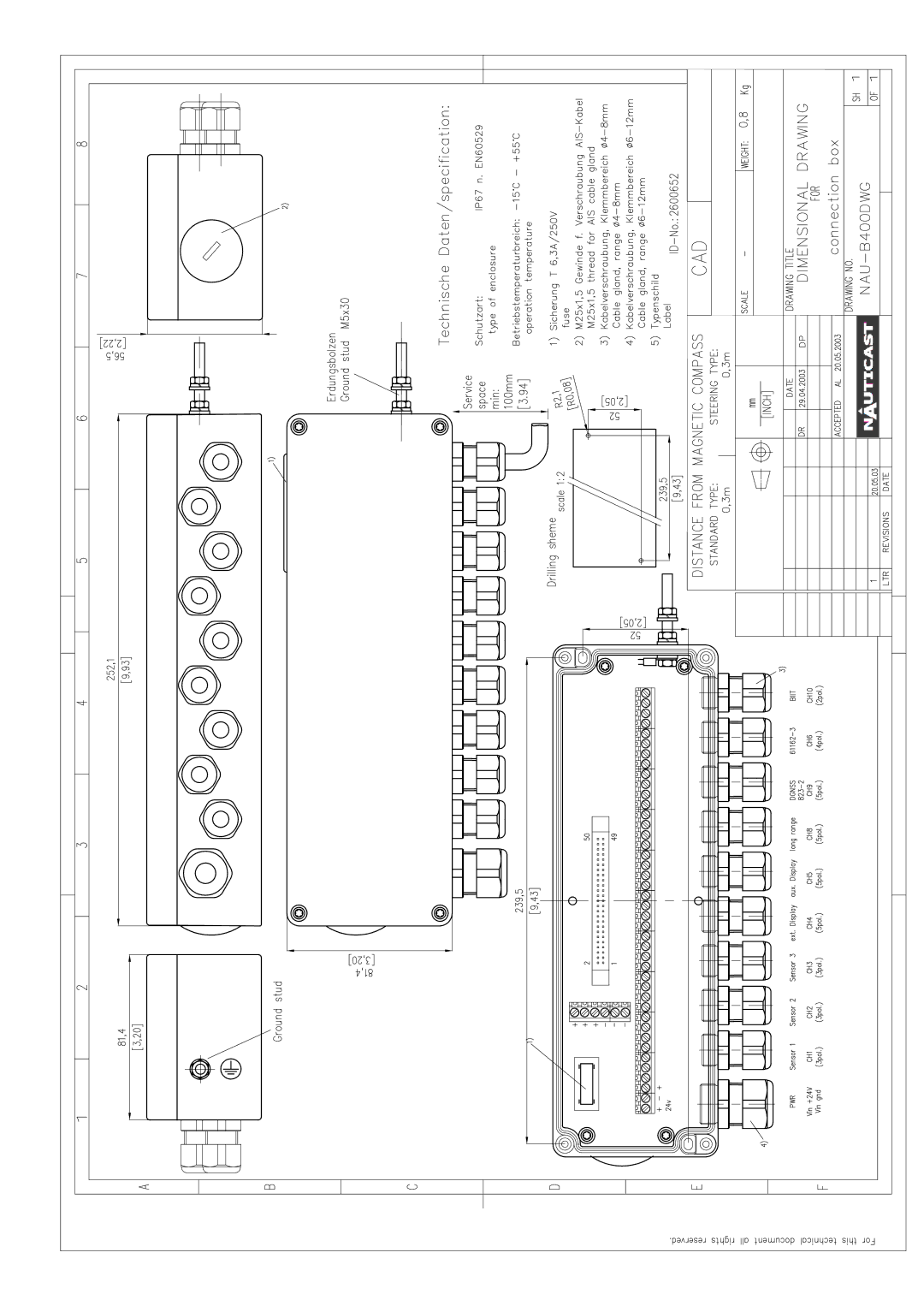 ACR Electronics Y1-03-0212-1 manual 