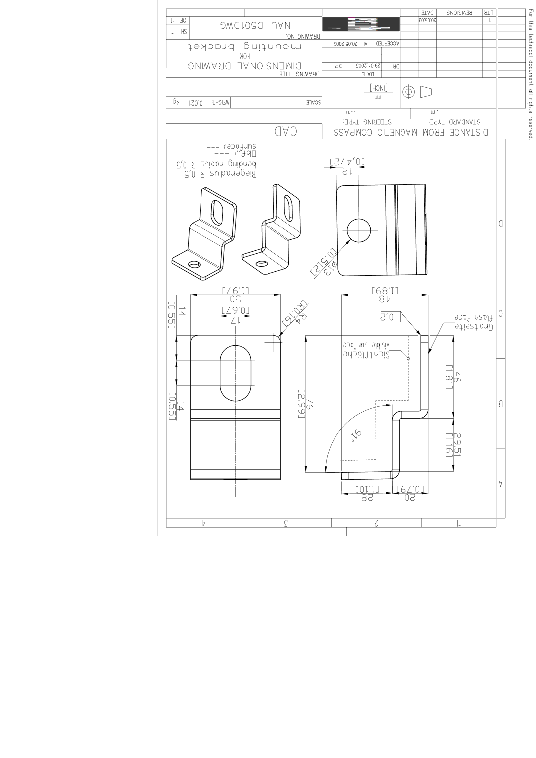 ACR Electronics Y1-03-0212-1 manual 