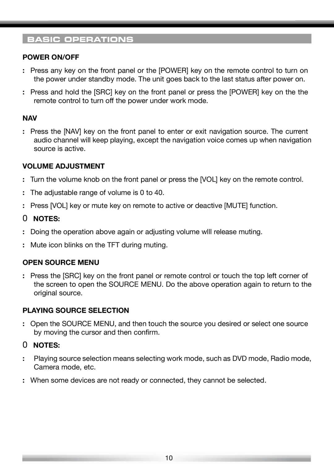 ACR Electronics ZE-NES14 user manual Basic Operations 