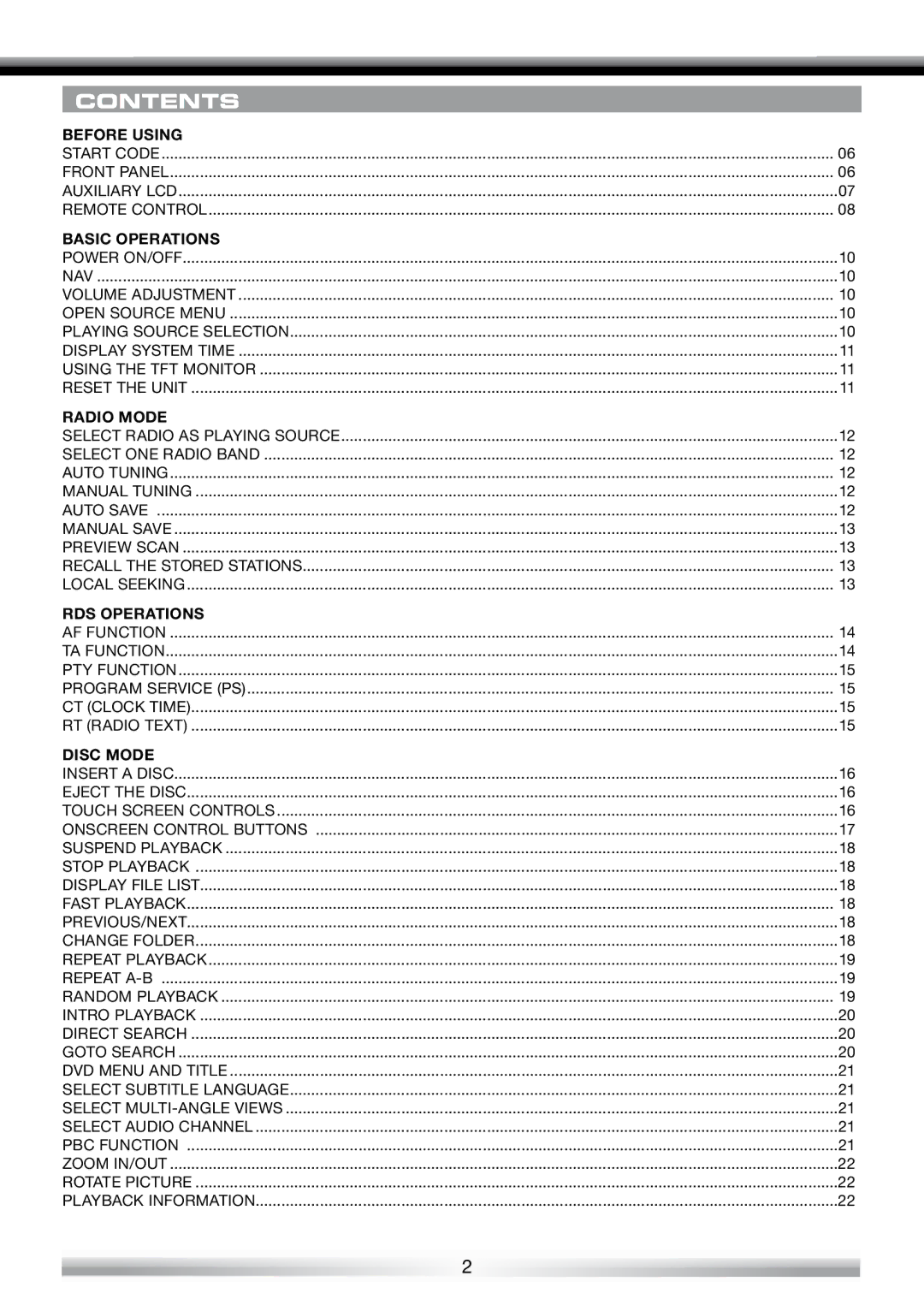 ACR Electronics ZE-NES14 user manual Contents 