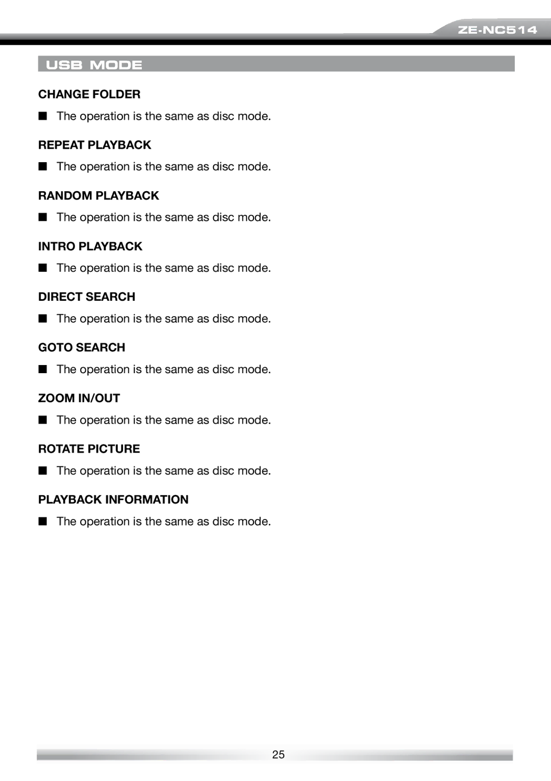 ACR Electronics ZE-NES14 user manual Change Folder 