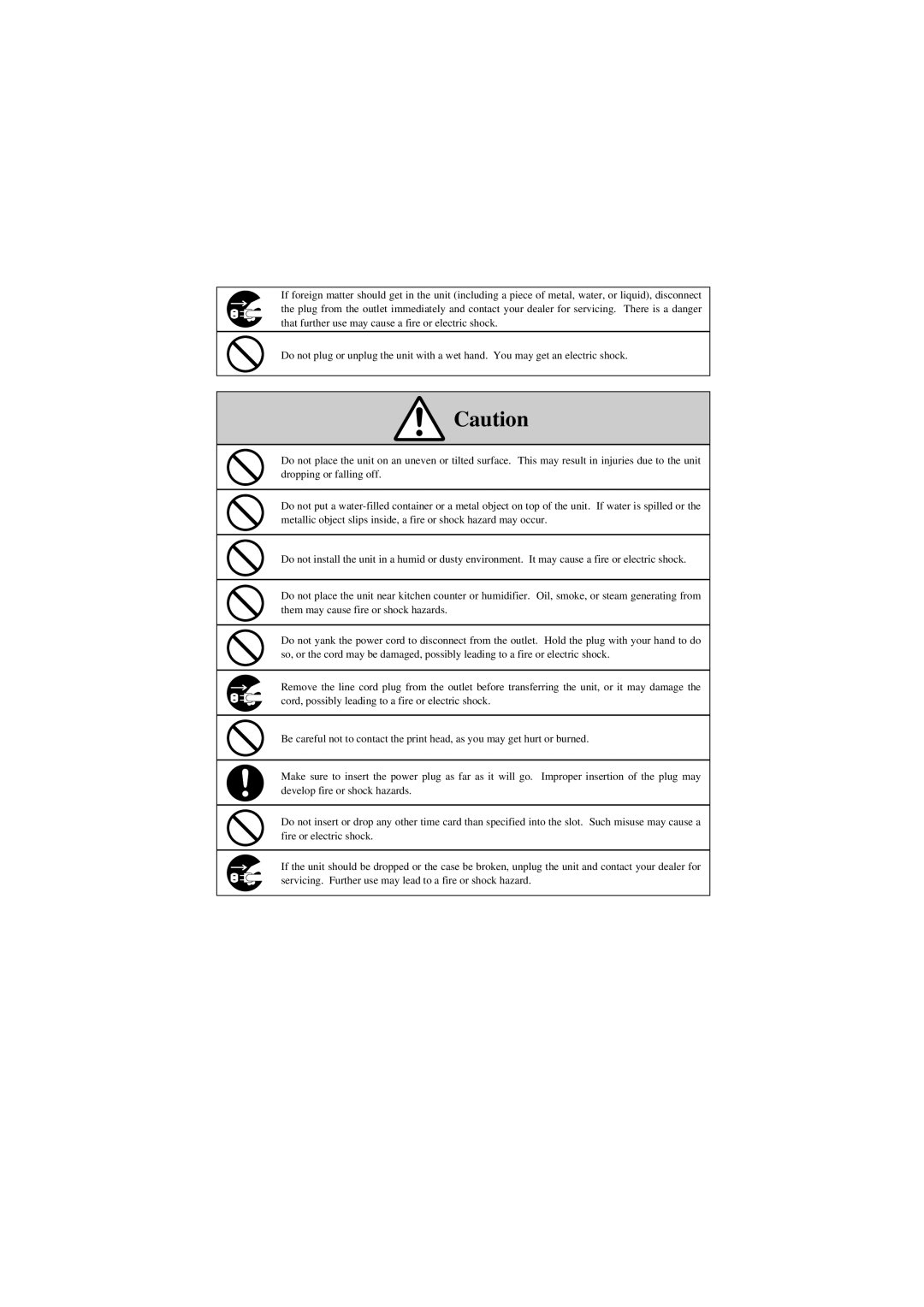 Acroprint ES1000 user manual 