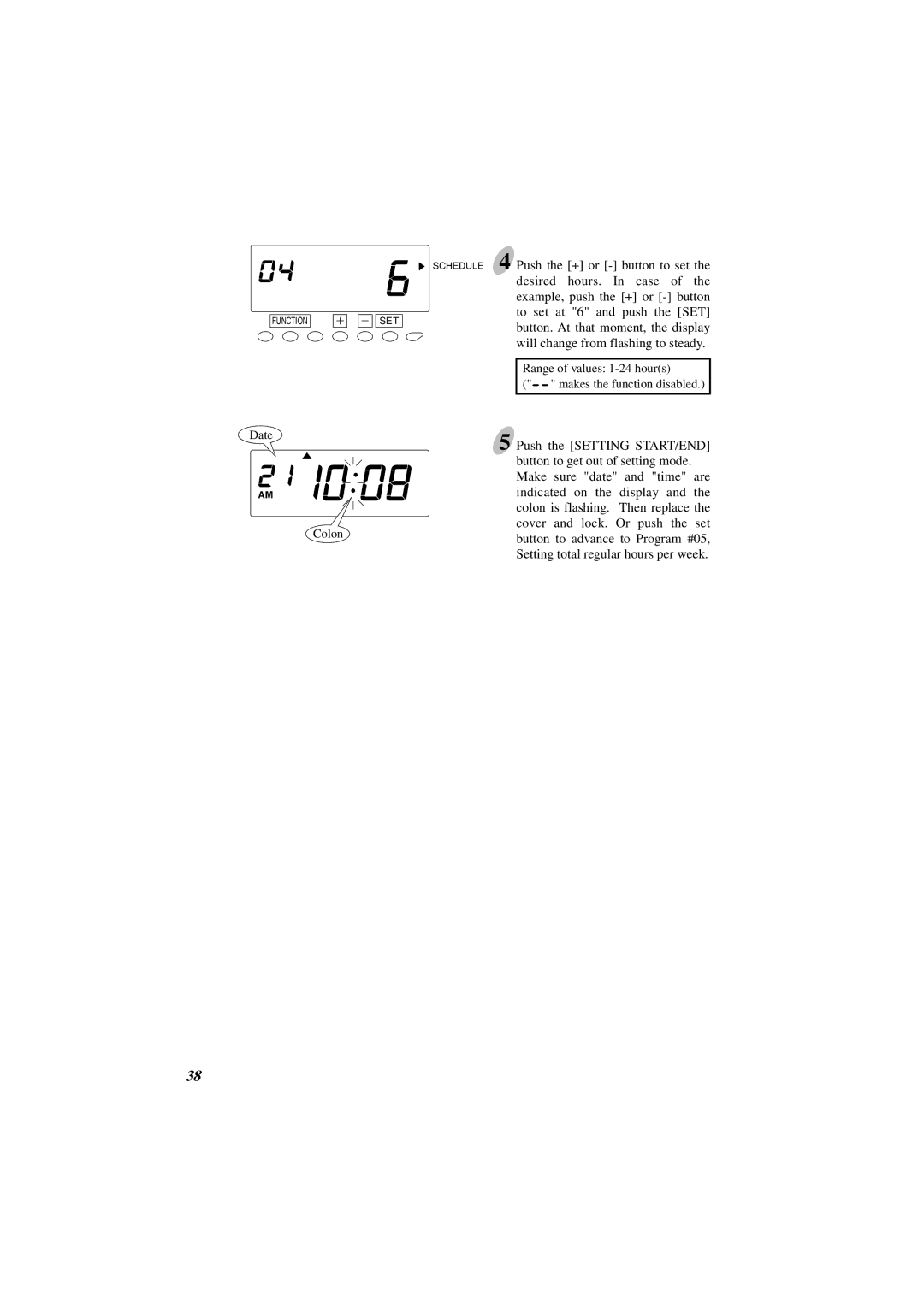 Acroprint ES1000 user manual Function SET 