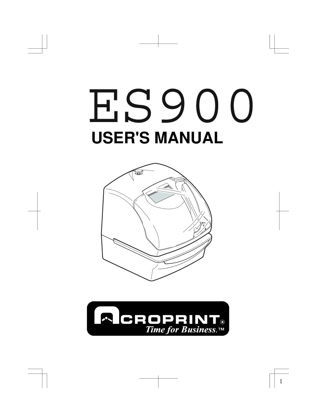 Acroprint ES900 user manual 