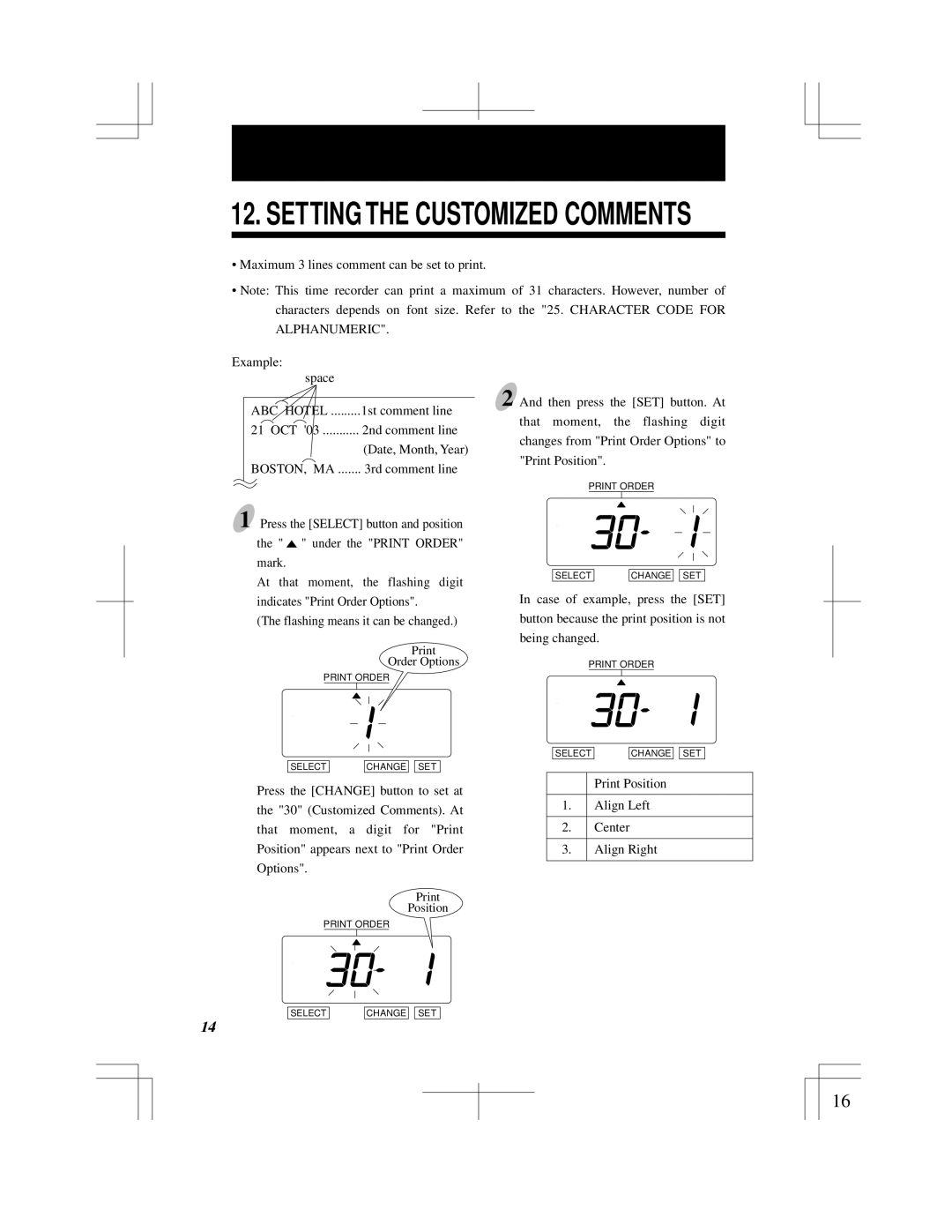 Acroprint ES900 user manual Setting the Customized Comments, Boston, Ma 