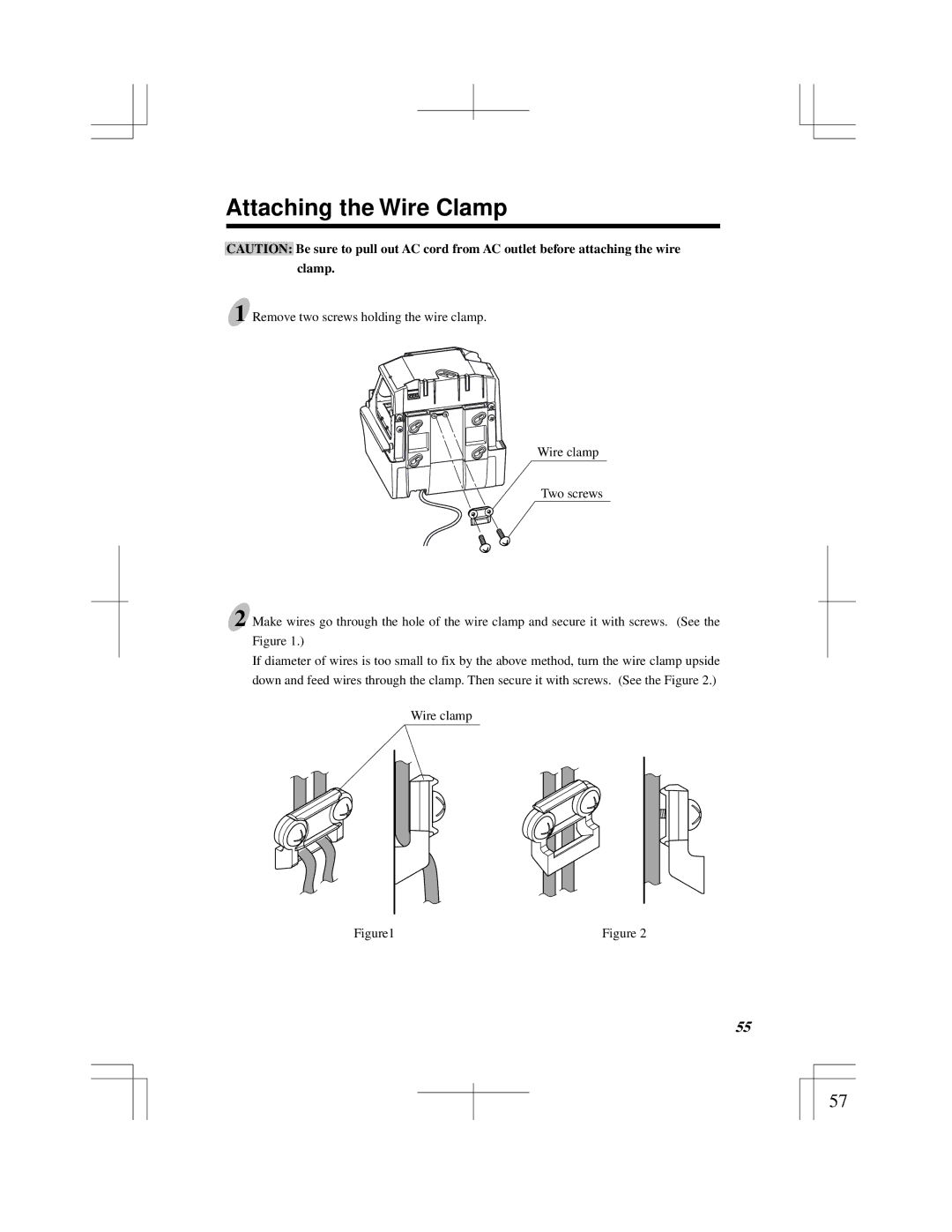 Acroprint ES900 user manual Attaching the Wire Clamp 