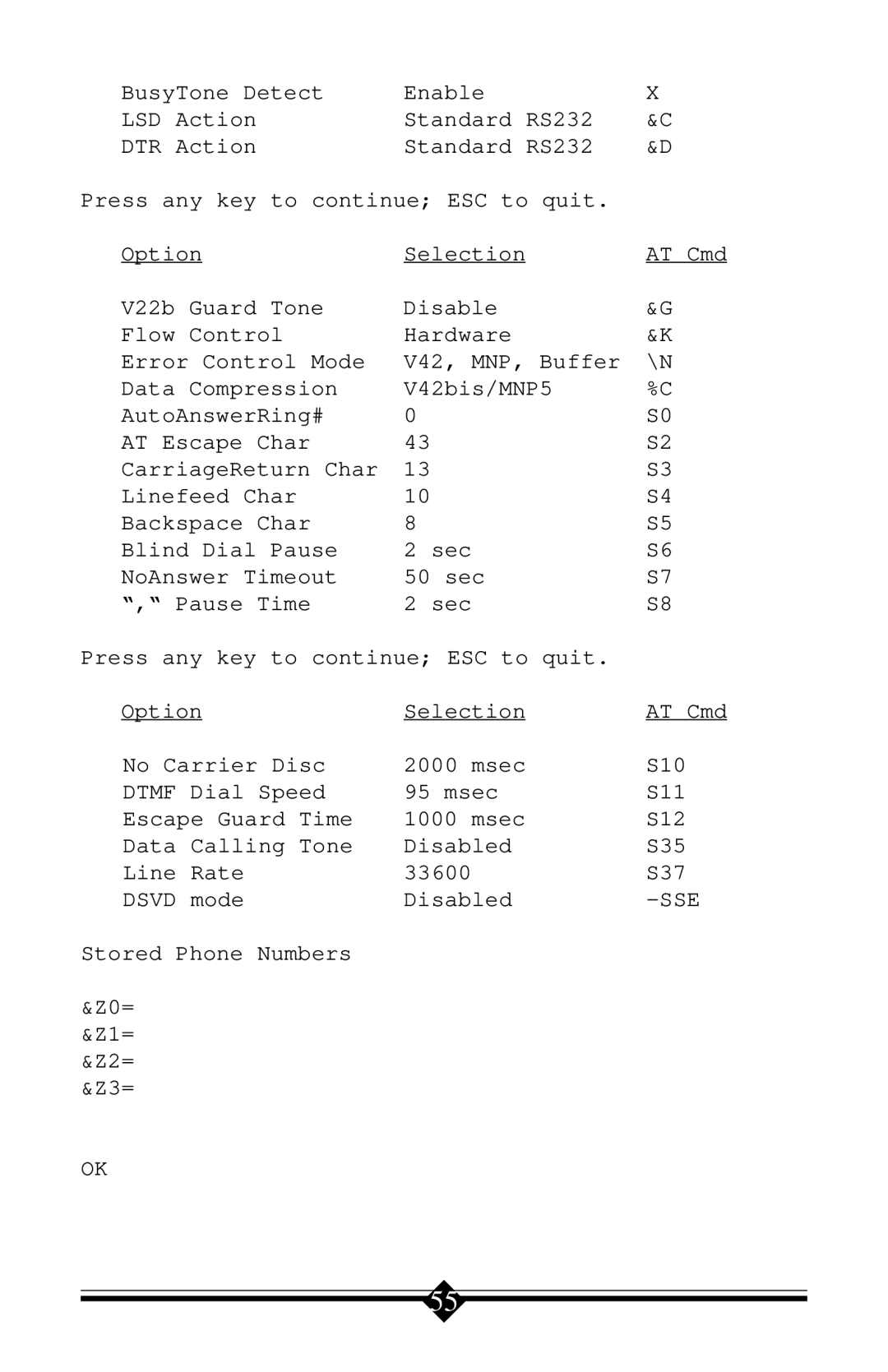 Actiontec electronic 56K V.90 manual Lsd 