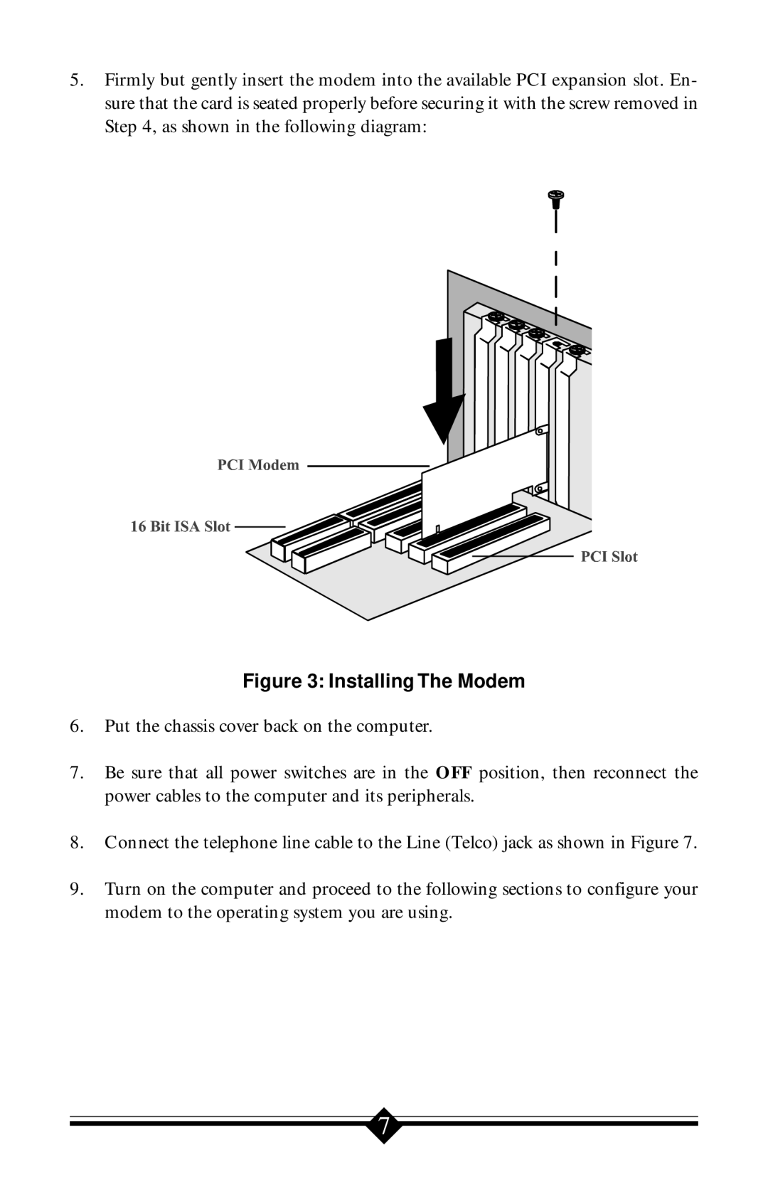 Actiontec electronic 56K V.90 manual Installing The Modem 