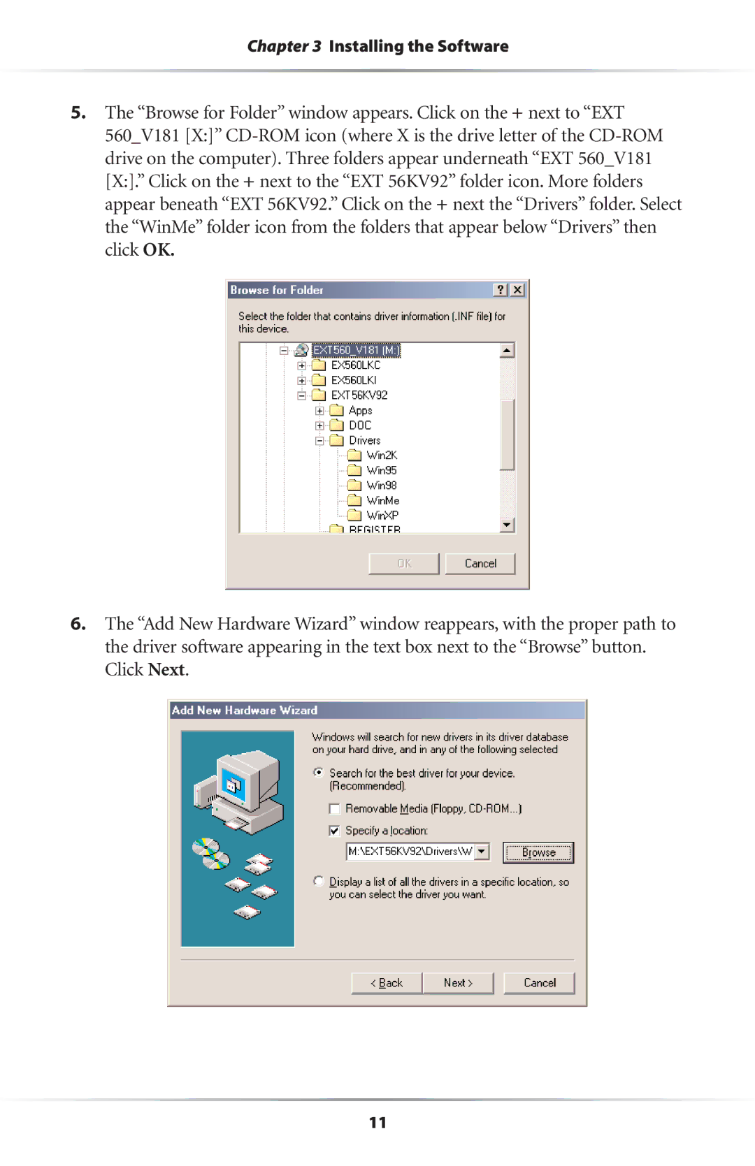 Actiontec electronic 56K/V.92 user manual Installing the Software 